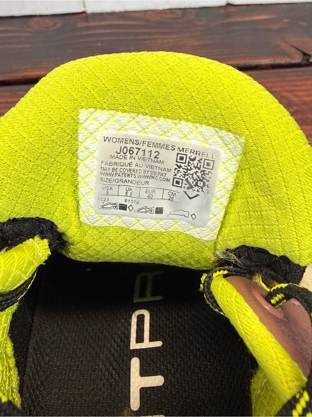 Merrell Moab Speed Vibram Trail Hiking Shoes Women’s 9 Beige Lime